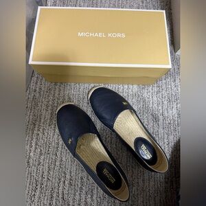 Navy Michael Kors slip on shoes